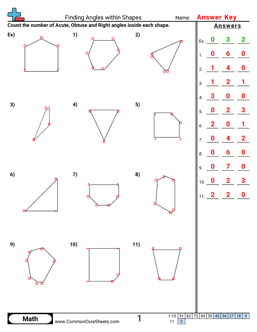 4g1 Worksheets - determining-angles-in-shapes worksheet