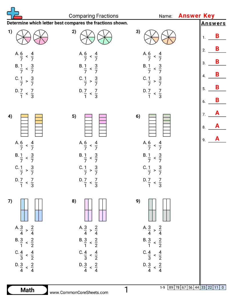 3nf3d Worksheets - comparing-fractions worksheet
