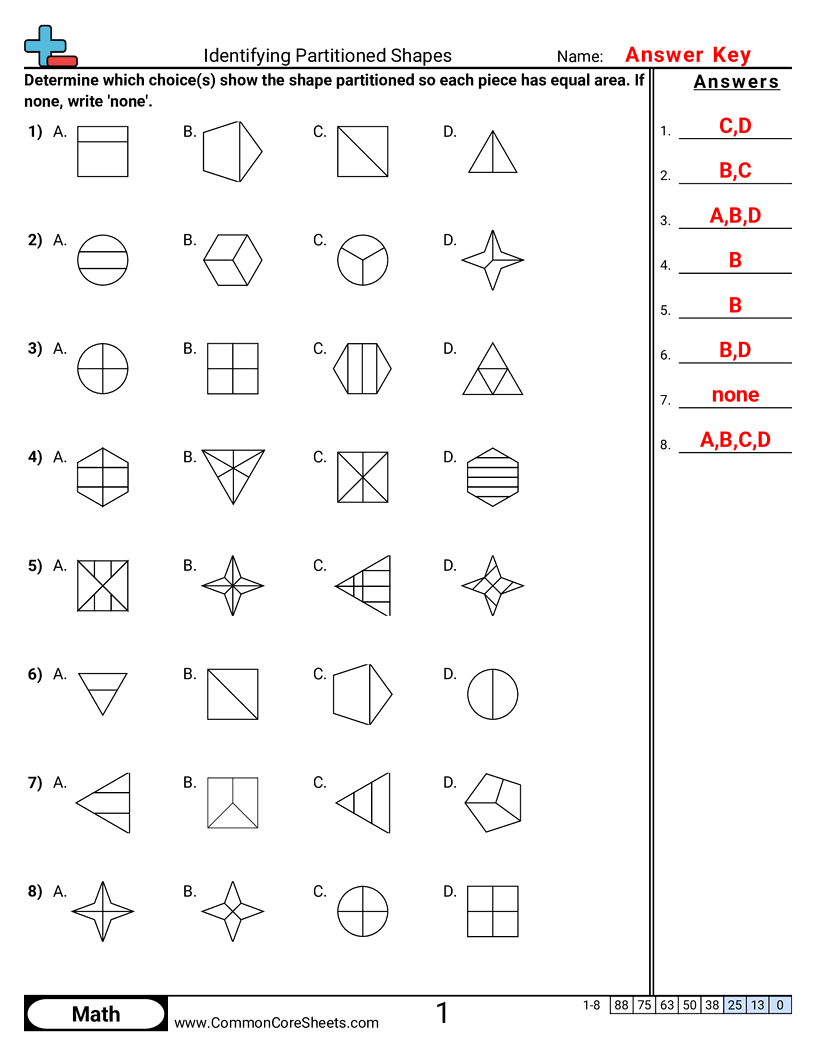 3g2 Worksheets - identifying-partitioned-shapes worksheet