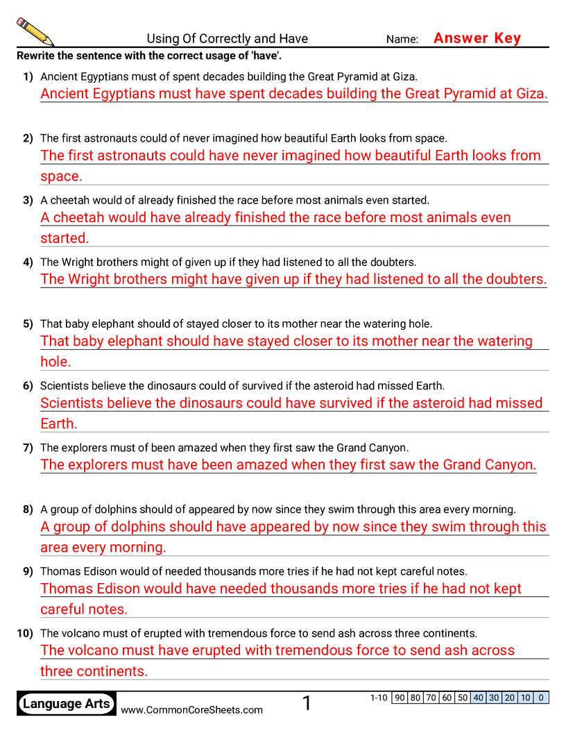Related worksheet