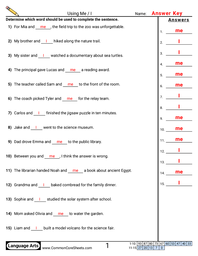 Related worksheet